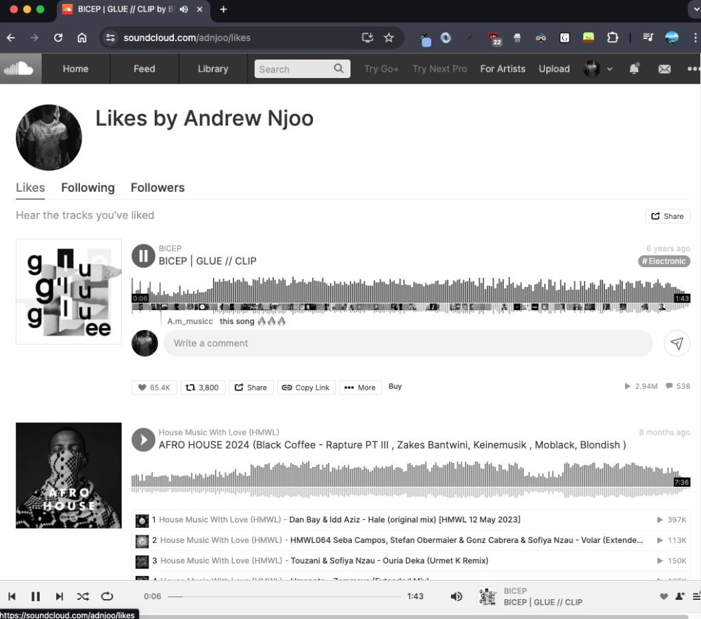 grayscaled soundcloud